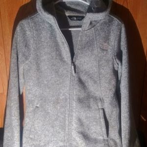 The North Face Petite Jacket Gray/White with Hood